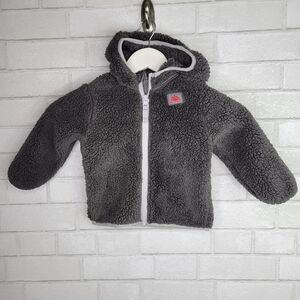 Snoza Gray Microfiber Fleece Zipper Jacket